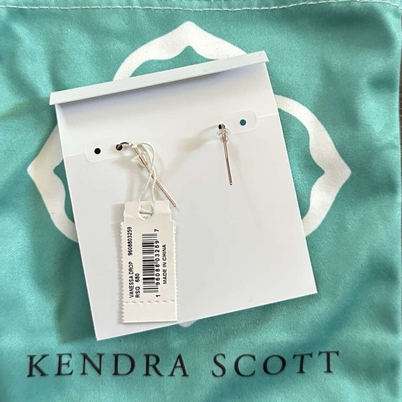 Kendra Scott-Vanessa Glass Drop rose gold Earrings-NWT - Picture 3 of 5